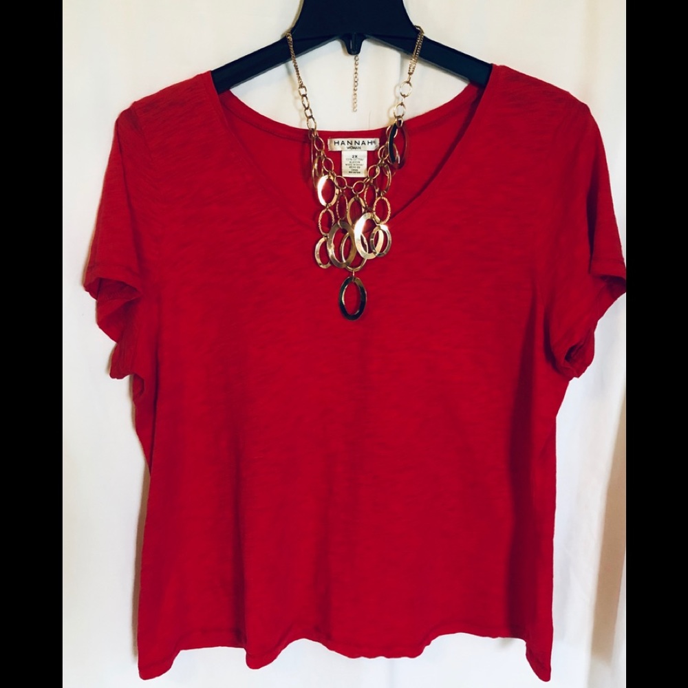 🔥3/$25🔥FINAL PRICE Plus Hannah Woman short Slv.